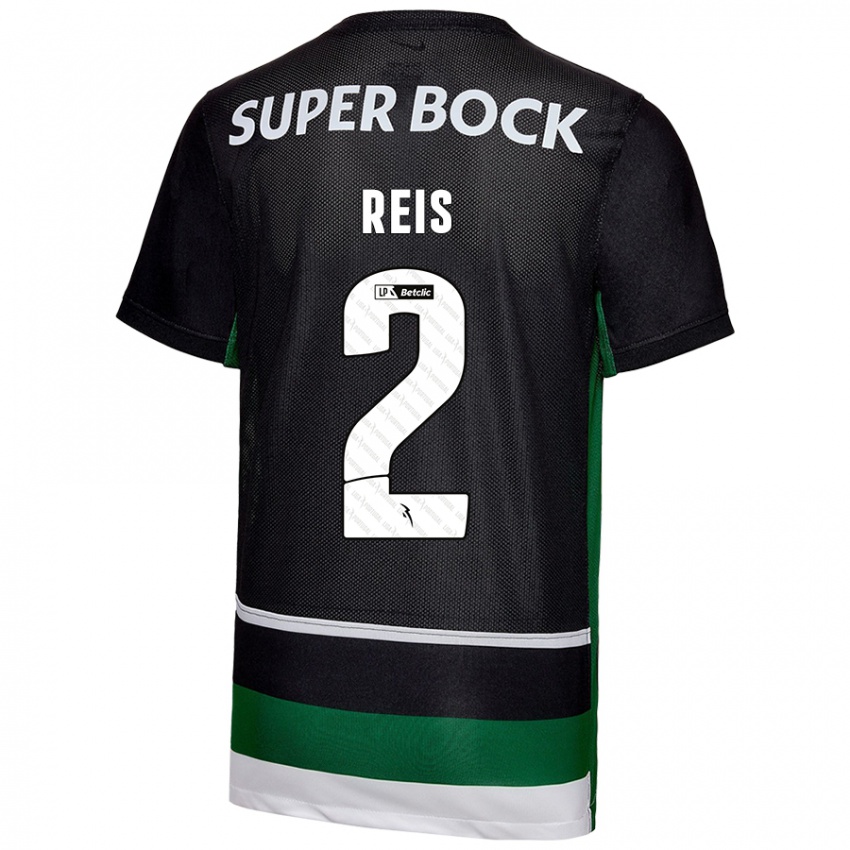 Niño Camiseta Matheus Reis #2 Negro Blanco Verde 1ª Equipación 2024/25 La Camisa Perú