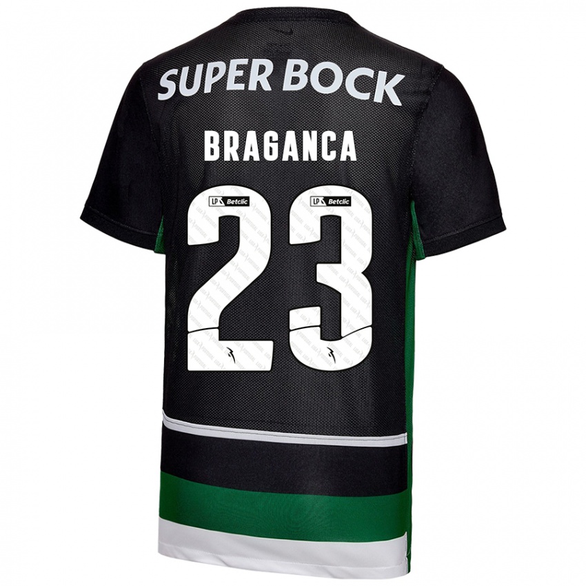 Niño Camiseta Daniel Bragança #23 Negro Blanco Verde 1ª Equipación 2024/25 La Camisa Perú