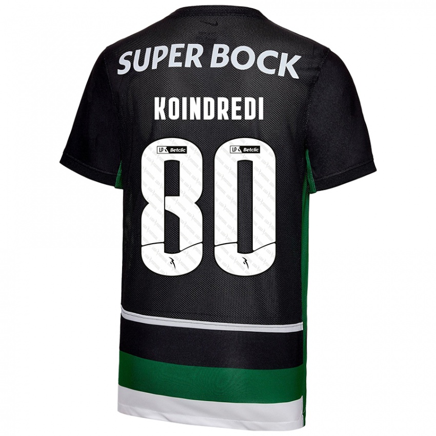 Niño Camiseta Koba Koindredi #80 Negro Blanco Verde 1ª Equipación 2024/25 La Camisa Perú