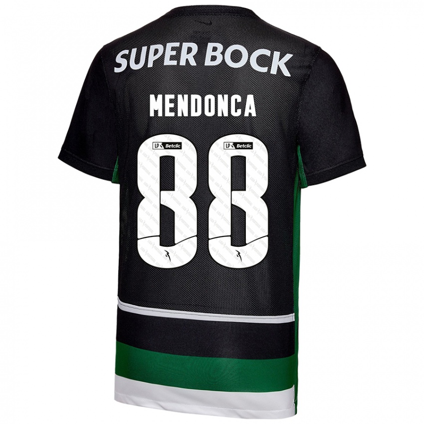 Niño Camiseta Manuel Mendonça #88 Negro Blanco Verde 1ª Equipación 2024/25 La Camisa Perú