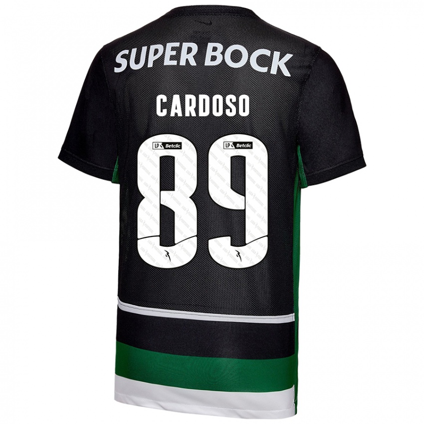 Niño Camiseta Nilton Cardoso #89 Negro Blanco Verde 1ª Equipación 2024/25 La Camisa Perú