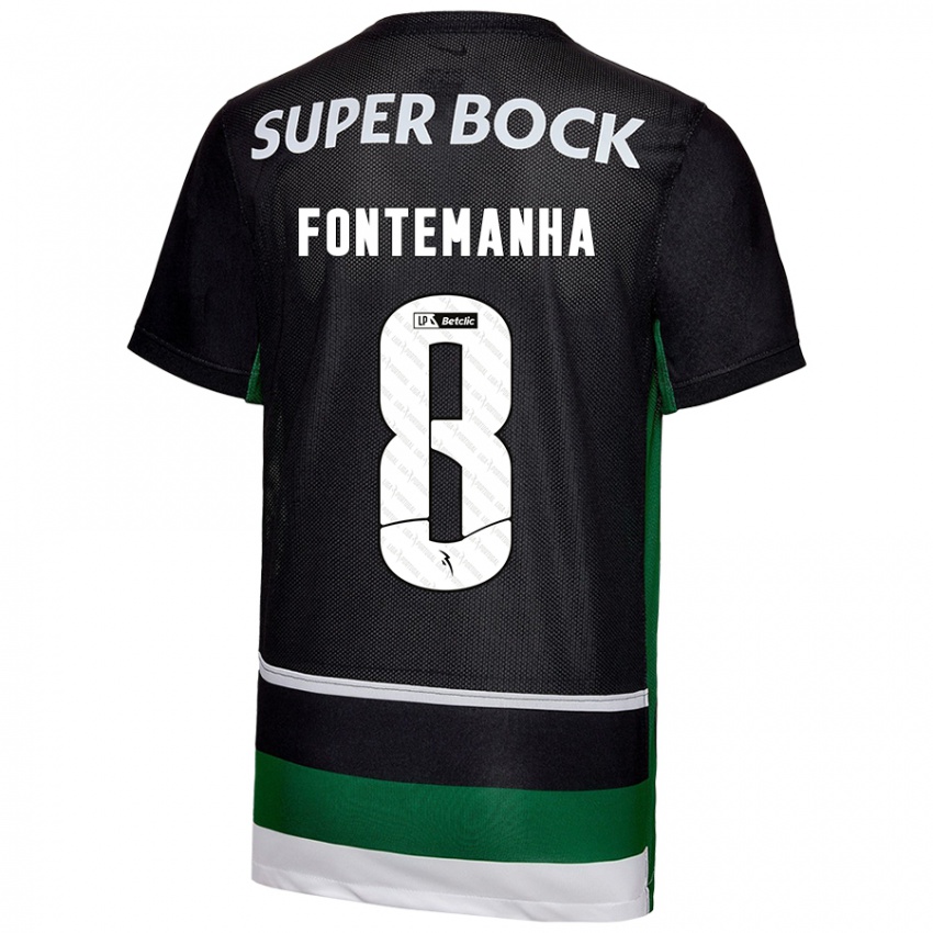 Niño Camiseta Rita Fontemanha #8 Negro Blanco Verde 1ª Equipación 2024/25 La Camisa Perú