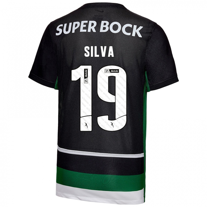 Niño Camiseta Diana Silva #19 Negro Blanco Verde 1ª Equipación 2024/25 La Camisa Perú