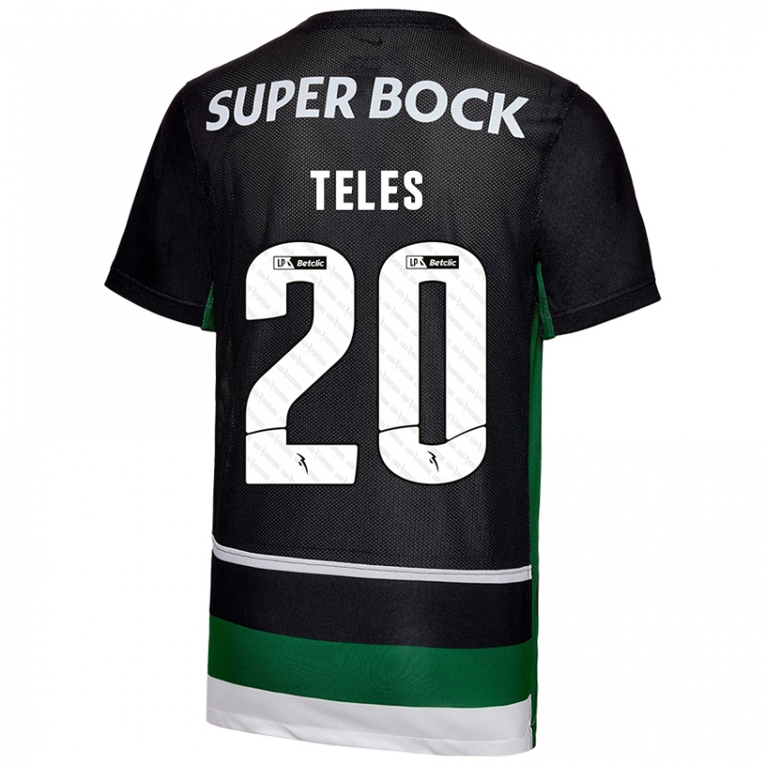 Niño Camiseta Ana Isabel Teles #20 Negro Blanco Verde 1ª Equipación 2024/25 La Camisa Perú