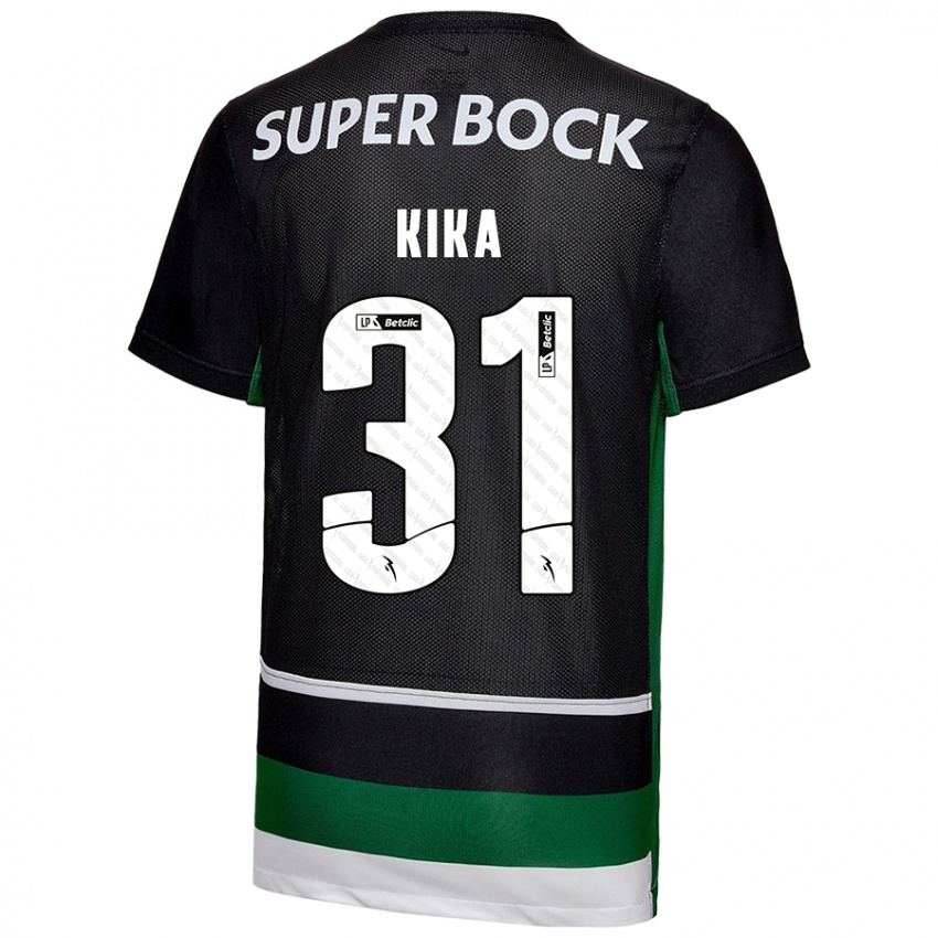 Niño Camiseta Kika #31 Negro Blanco Verde 1ª Equipación 2024/25 La Camisa Perú