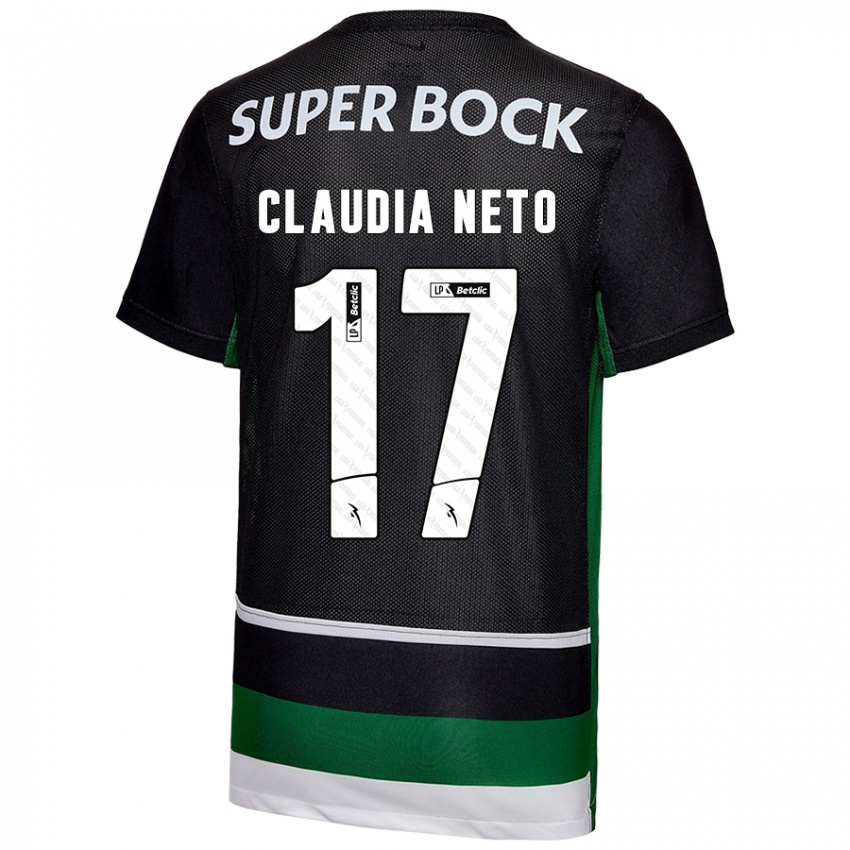 Niño Camiseta Cláudia Teresa Pires Neto #17 Negro Blanco Verde 1ª Equipación 2024/25 La Camisa Perú