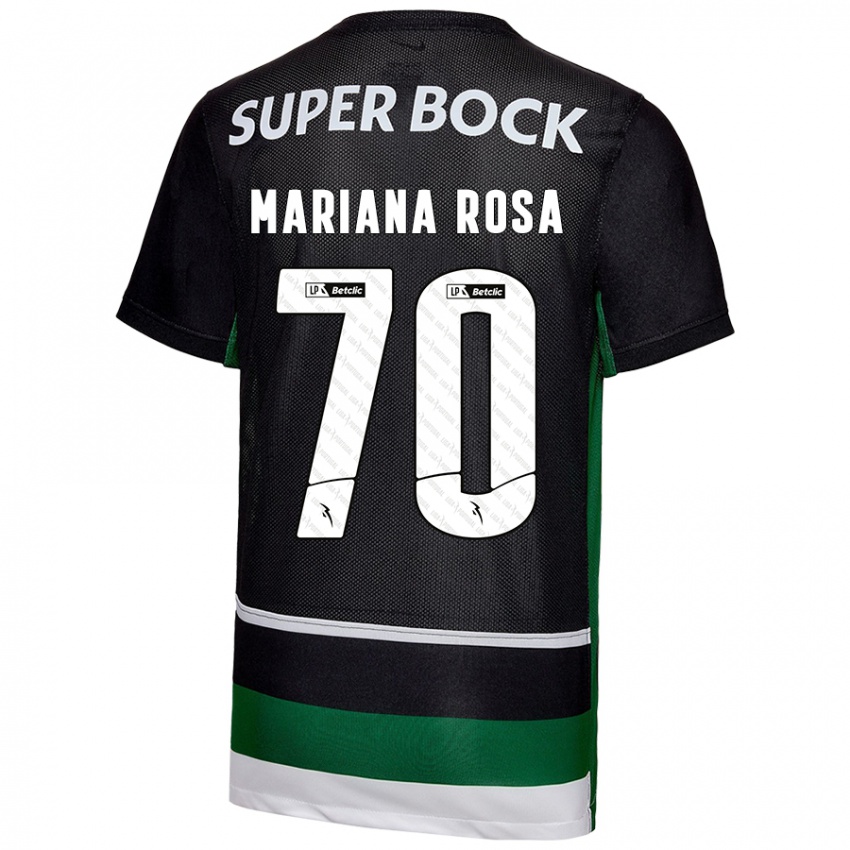 Niño Camiseta Mariana Silva Pinto Vilaça Da Rosa #70 Negro Blanco Verde 1ª Equipación 2024/25 La Camisa Perú