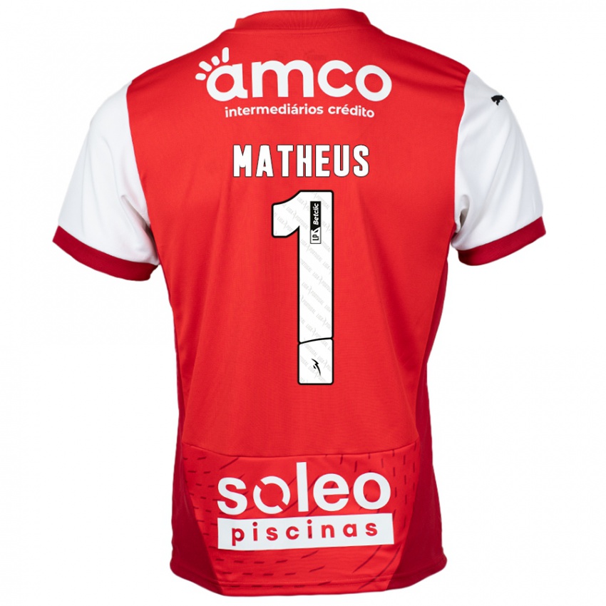 Niño Camiseta Matheus #1 Rojo Blanco 1ª Equipación 2024/25 La Camisa Perú