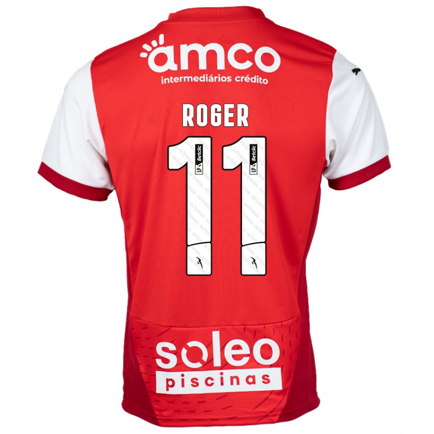 Niño Camiseta Roger #11 Rojo Blanco 1ª Equipación 2024/25 La Camisa Perú