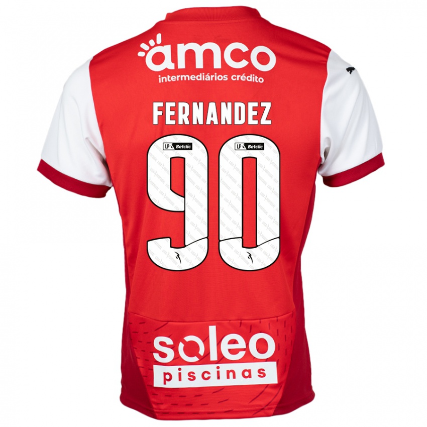 Niño Camiseta Roberto Fernández #90 Rojo Blanco 1ª Equipación 2024/25 La Camisa Perú