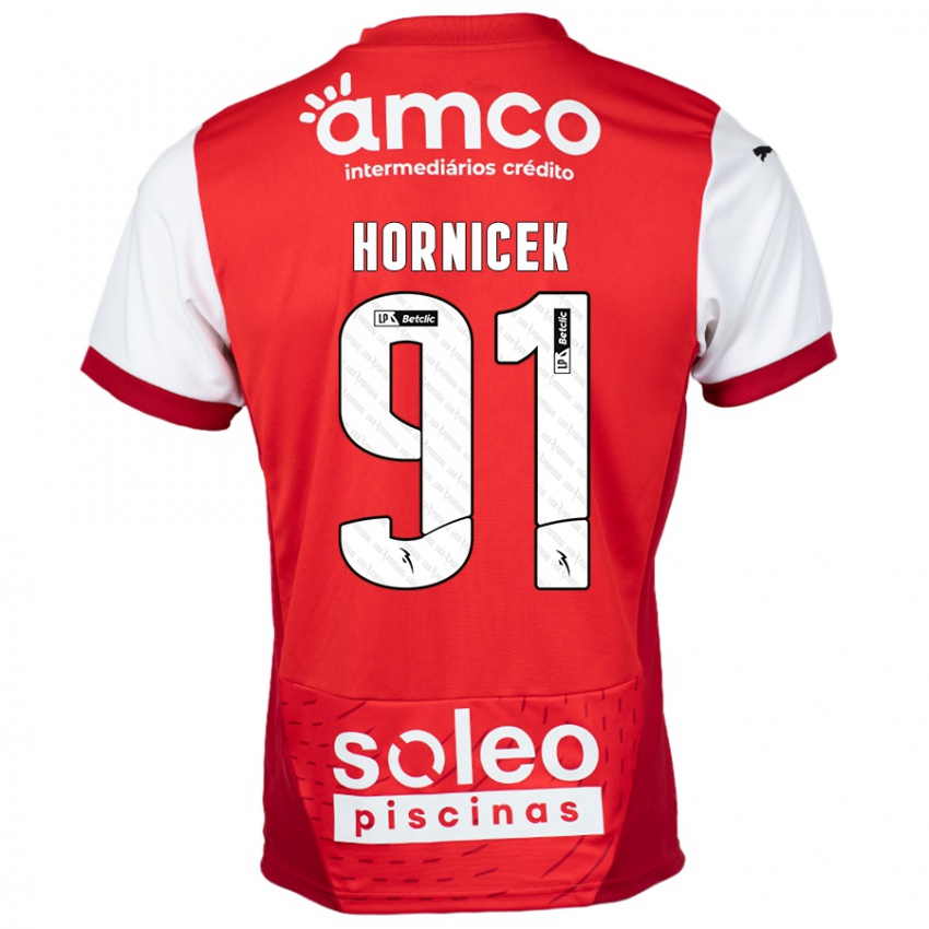 Niño Camiseta Lukas Hornicek #91 Rojo Blanco 1ª Equipación 2024/25 La Camisa Perú