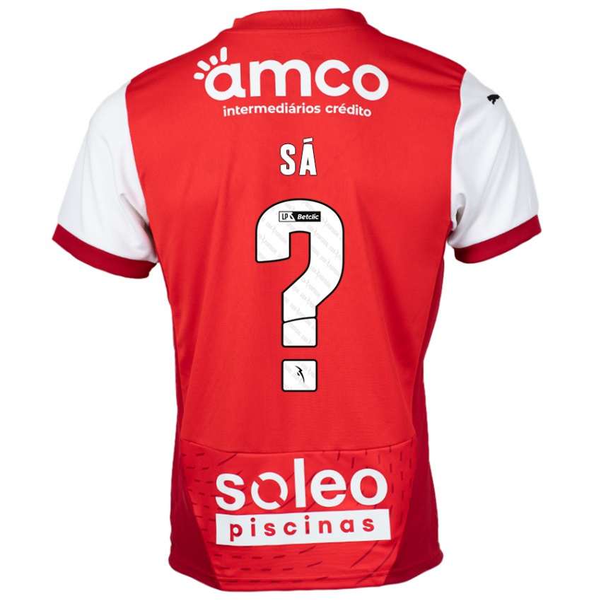 Niño Camiseta Henrique Sá #0 Rojo Blanco 1ª Equipación 2024/25 La Camisa Perú