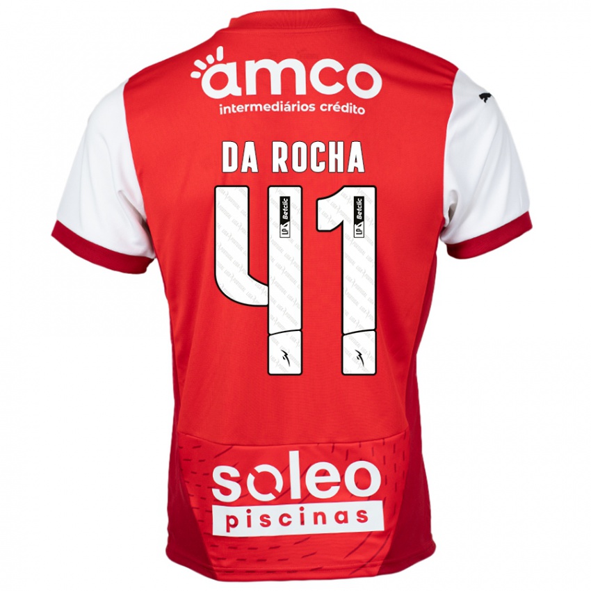 Niño Camiseta Yanis Da Rocha #41 Rojo Blanco 1ª Equipación 2024/25 La Camisa Perú