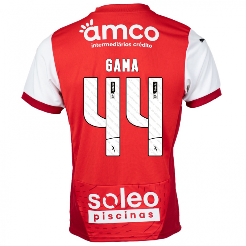 Niño Camiseta Dinis Gama #44 Rojo Blanco 1ª Equipación 2024/25 La Camisa Perú