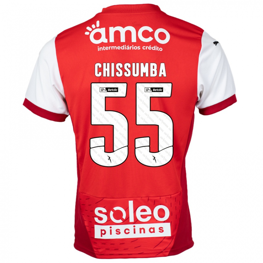 Niño Camiseta Chissumba #55 Rojo Blanco 1ª Equipación 2024/25 La Camisa Perú