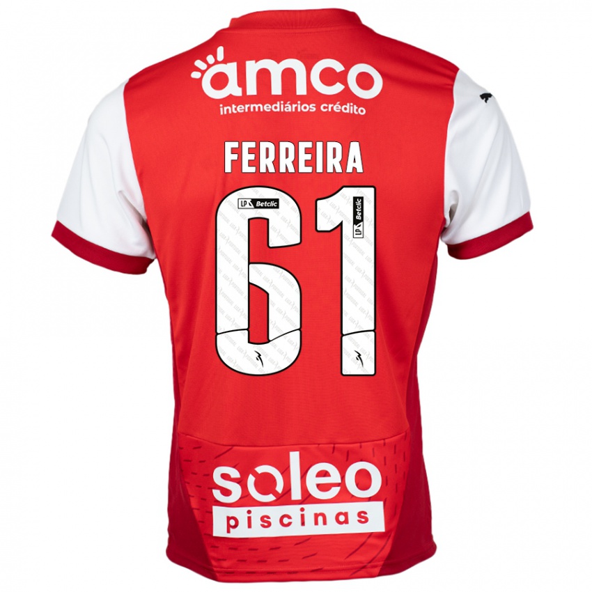 Niño Camiseta Tiago Ferreira #61 Rojo Blanco 1ª Equipación 2024/25 La Camisa Perú