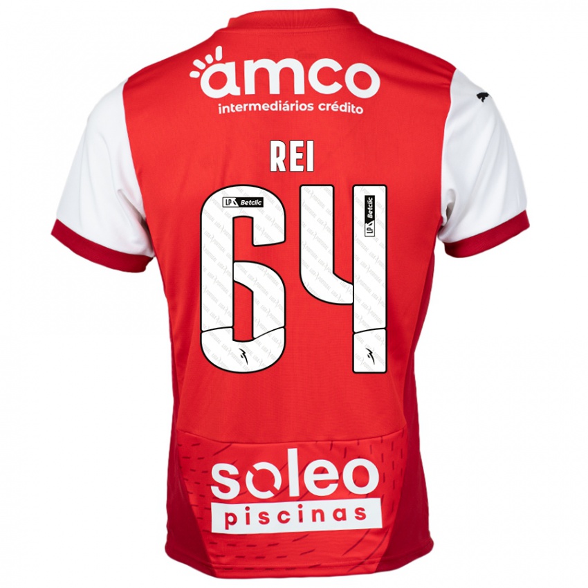 Niño Camiseta Ricardo Rei #64 Rojo Blanco 1ª Equipación 2024/25 La Camisa Perú