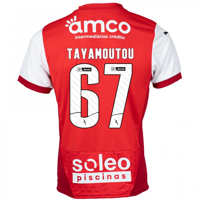 Niño Camiseta Enzo Tayamoutou #67 Rojo Blanco 1ª Equipación 2024/25 La Camisa Perú