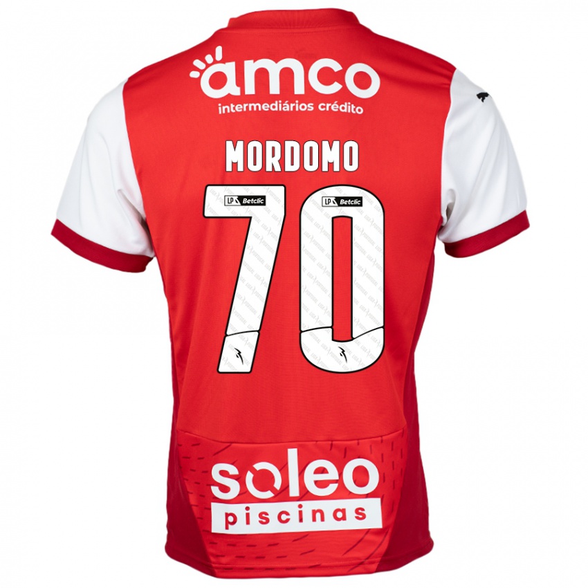 Niño Camiseta Mordomo #70 Rojo Blanco 1ª Equipación 2024/25 La Camisa Perú