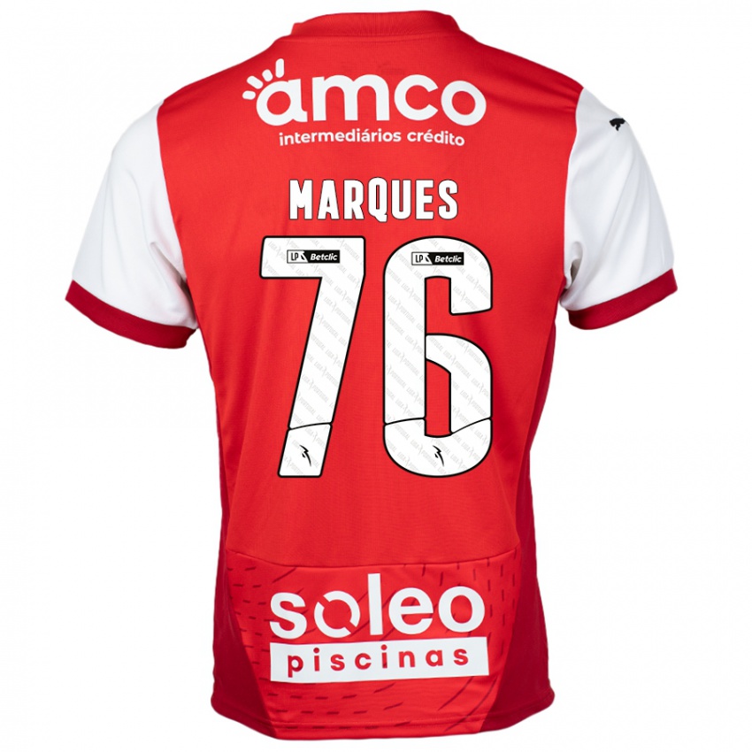 Niño Camiseta Tomás Marques #76 Rojo Blanco 1ª Equipación 2024/25 La Camisa Perú