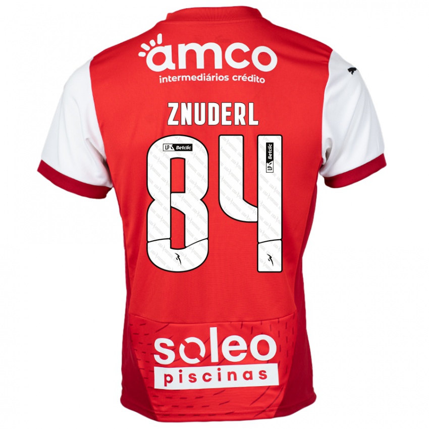 Niño Camiseta Tai Znuderl #84 Rojo Blanco 1ª Equipación 2024/25 La Camisa Perú