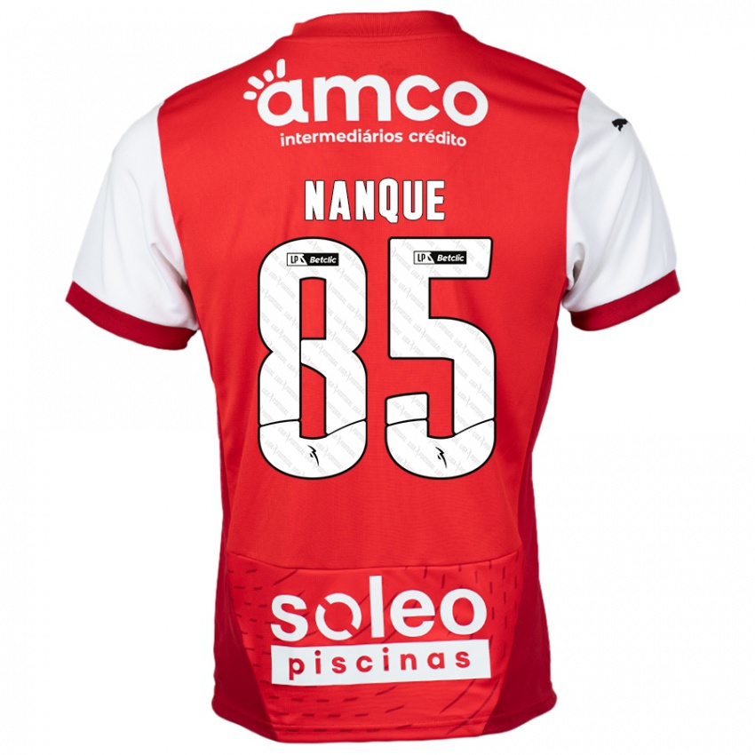 Niño Camiseta Edgar Nanque #85 Rojo Blanco 1ª Equipación 2024/25 La Camisa Perú