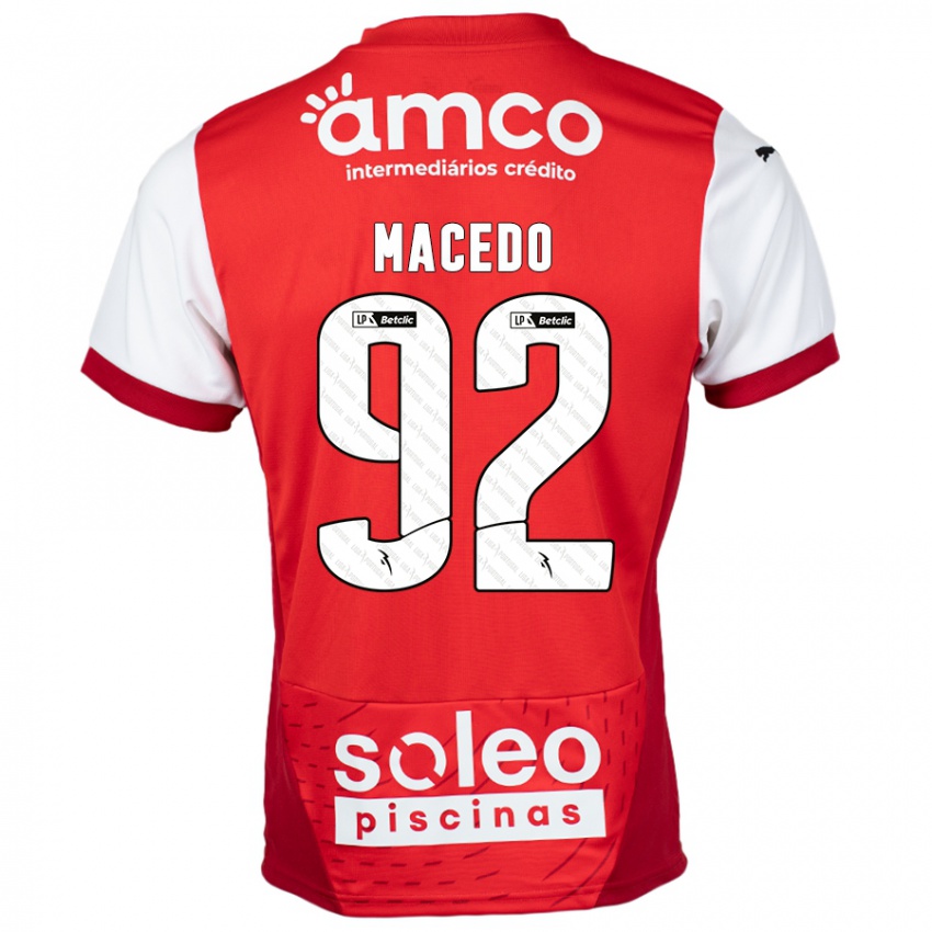 Niño Camiseta Rodrigo Macedo #92 Rojo Blanco 1ª Equipación 2024/25 La Camisa Perú