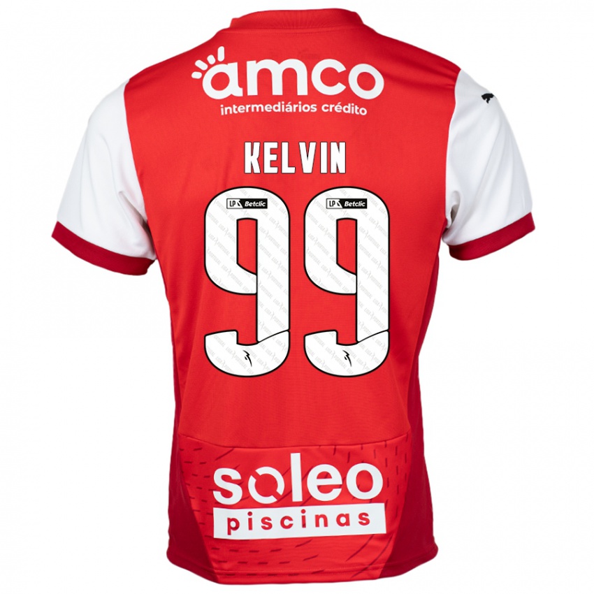 Niño Camiseta Kauan Kelvin #99 Rojo Blanco 1ª Equipación 2024/25 La Camisa Perú