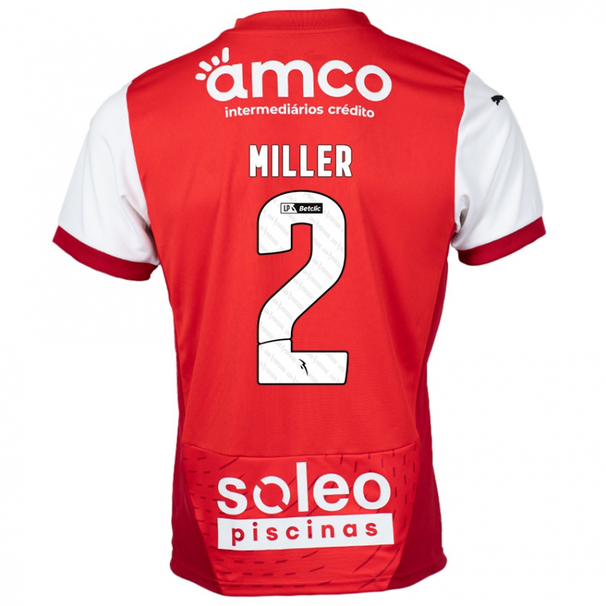 Niño Camiseta Maria Miller #2 Rojo Blanco 1ª Equipación 2024/25 La Camisa Perú