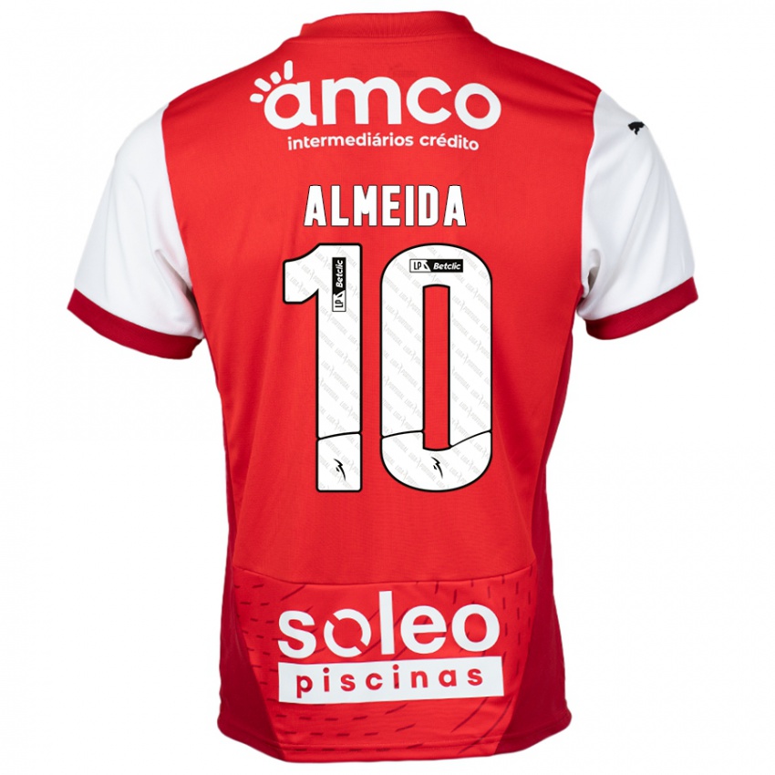 Niño Camiseta Vitória Almeida #10 Rojo Blanco 1ª Equipación 2024/25 La Camisa Perú