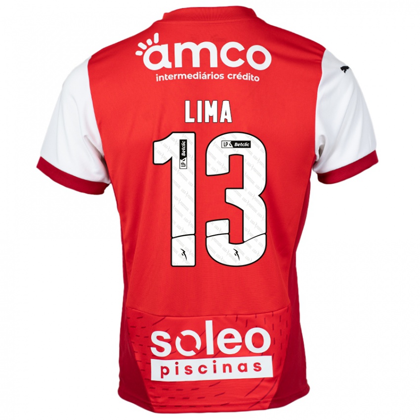 Niño Camiseta Aline Lima #13 Rojo Blanco 1ª Equipación 2024/25 La Camisa Perú