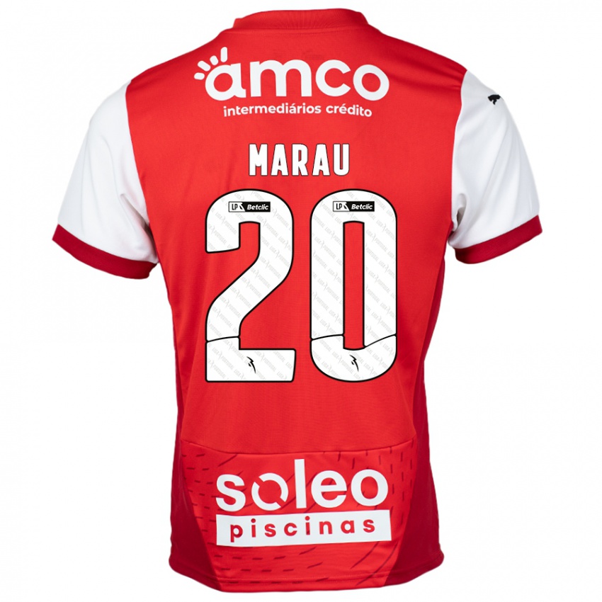 Niño Camiseta Madalena Marau #20 Rojo Blanco 1ª Equipación 2024/25 La Camisa Perú