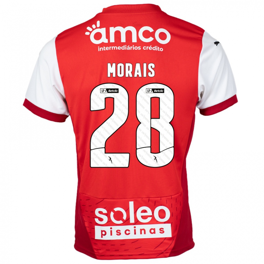 Niño Camiseta Patrícia Morais #28 Rojo Blanco 1ª Equipación 2024/25 La Camisa Perú