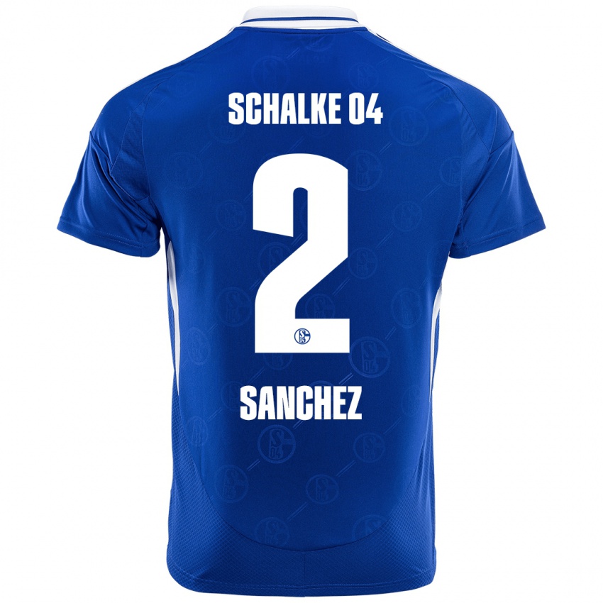 Niño Camiseta Felipe Sánchez #2 Azul Real 1ª Equipación 2024/25 La Camisa Perú