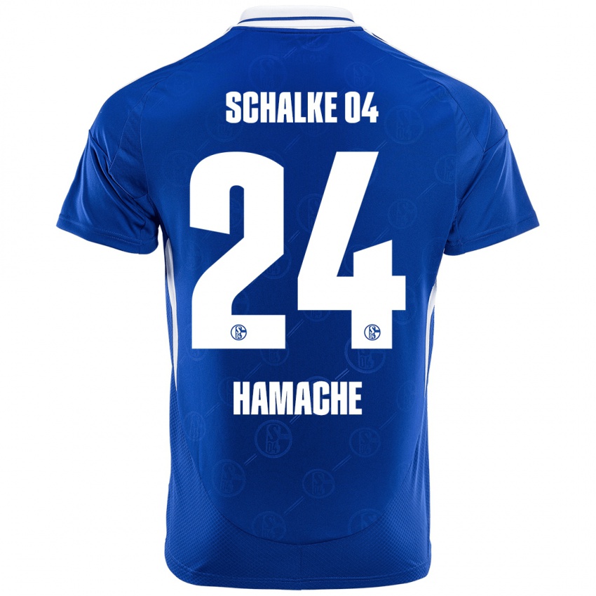 Niño Camiseta Ilyes Hamache #24 Azul Real 1ª Equipación 2024/25 La Camisa Perú