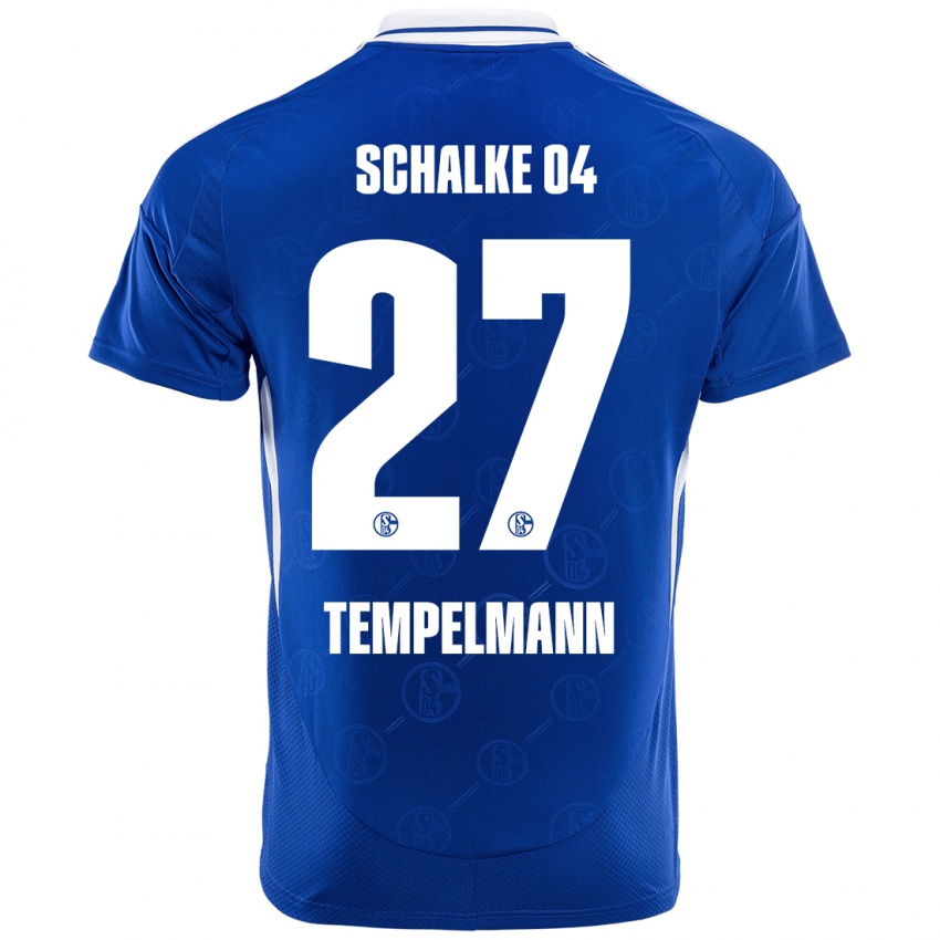 Niño Camiseta Lino Tempelmann #27 Azul Real 1ª Equipación 2024/25 La Camisa Perú