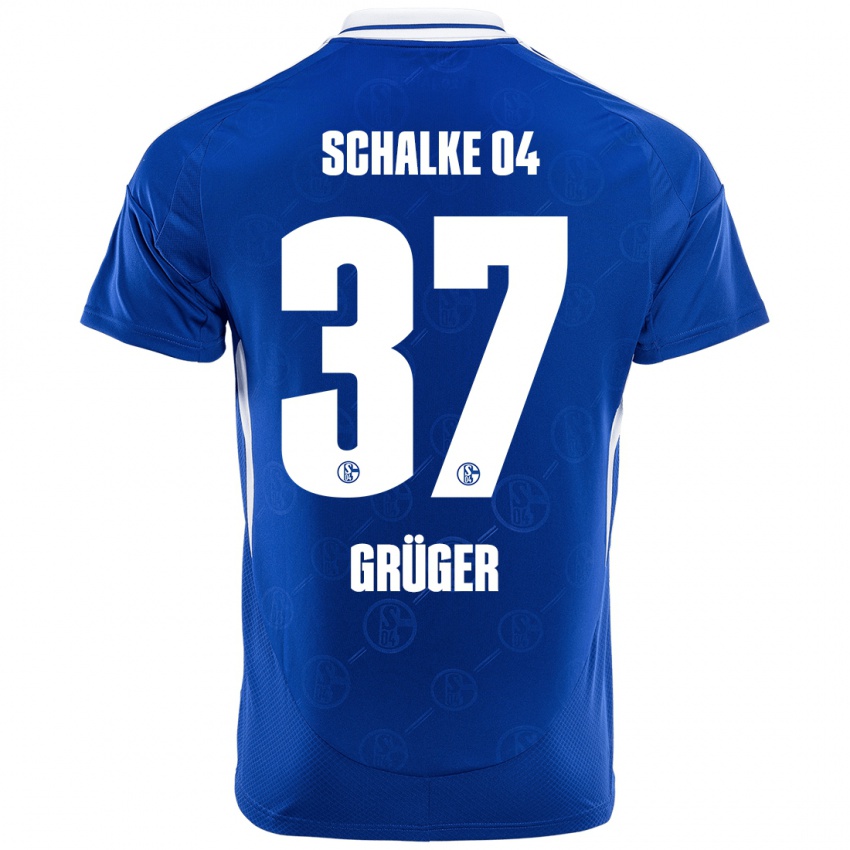 Niño Camiseta Max Grüger #37 Azul Real 1ª Equipación 2024/25 La Camisa Perú