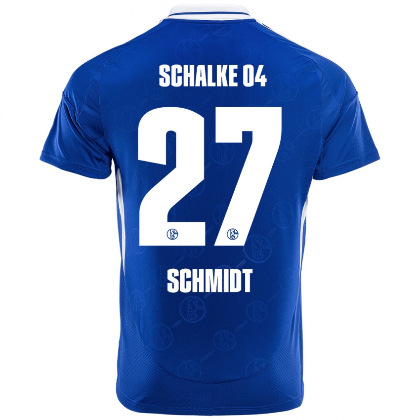 Niño Camiseta Tim Schmidt #27 Azul Real 1ª Equipación 2024/25 La Camisa Perú