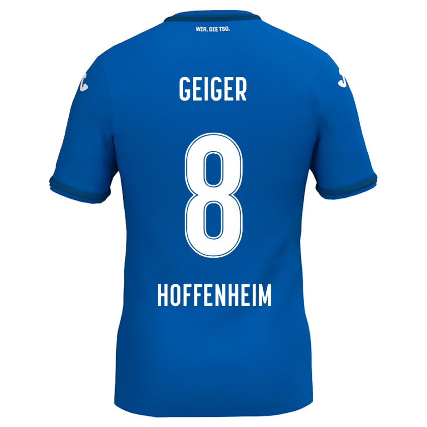 Niño Camiseta Dennis Geiger #8 Azul Real 1ª Equipación 2024/25 La Camisa Perú