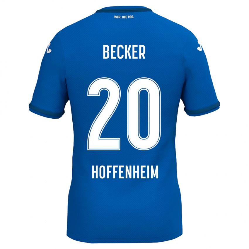 Niño Camiseta Finn Ole Becker #20 Azul Real 1ª Equipación 2024/25 La Camisa Perú