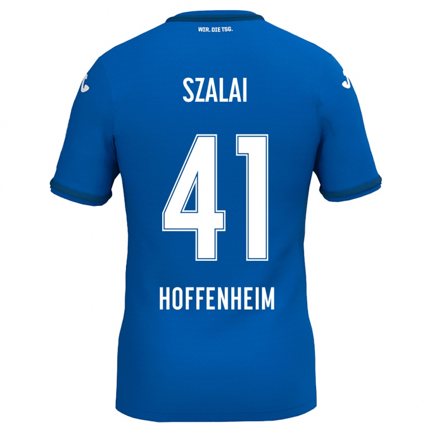 Niño Camiseta Attila Szalai #41 Azul Real 1ª Equipación 2024/25 La Camisa Perú