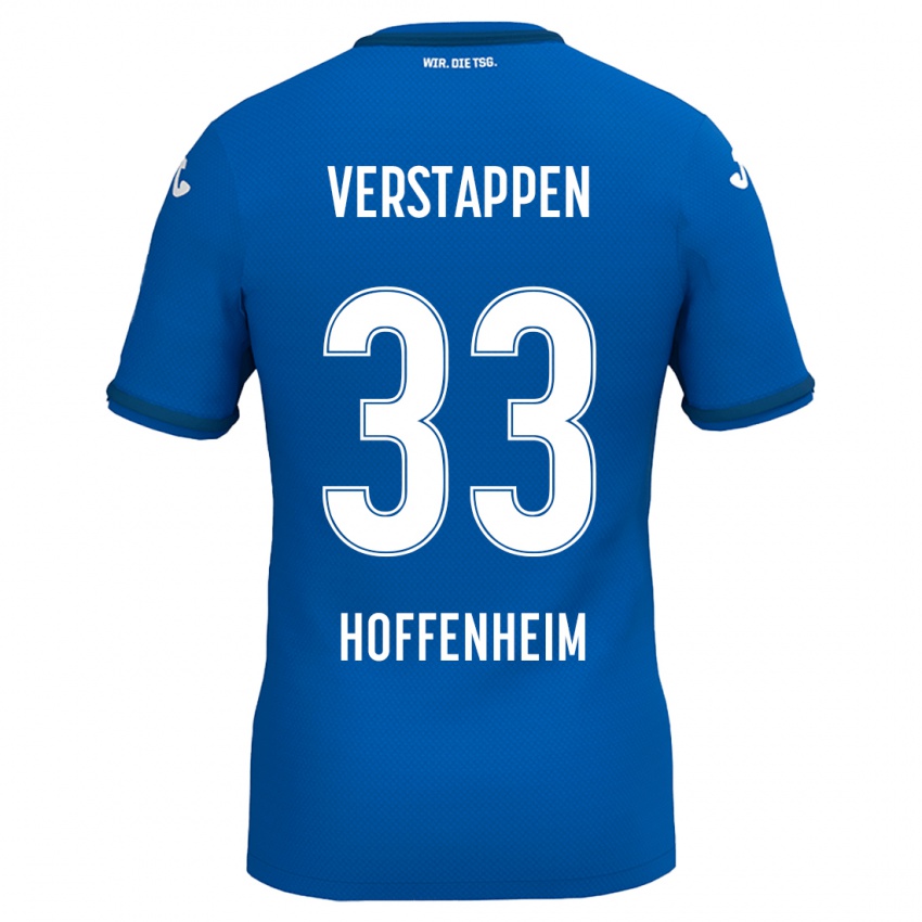 Niño Camiseta Eric Verstappen #33 Azul Real 1ª Equipación 2024/25 La Camisa Perú