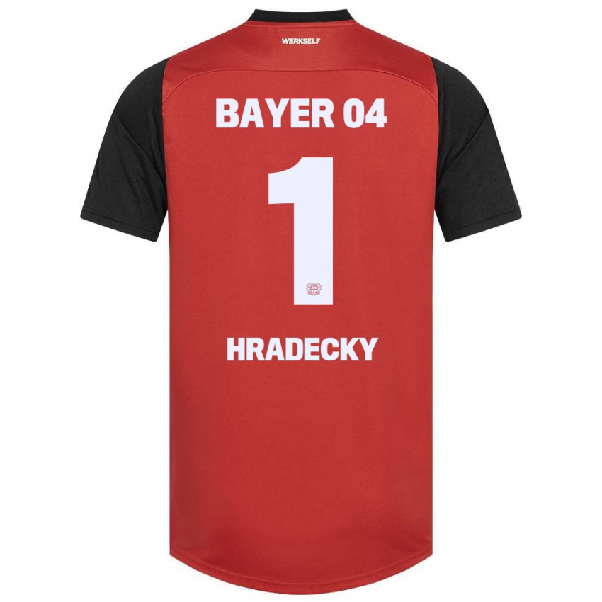 Niño Camiseta Lukas Hradecky #1 Rojo Negro 1ª Equipación 2024/25 La Camisa Perú