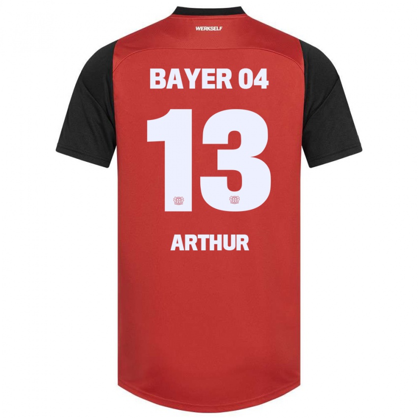 Niño Camiseta Arthur #13 Rojo Negro 1ª Equipación 2024/25 La Camisa Perú