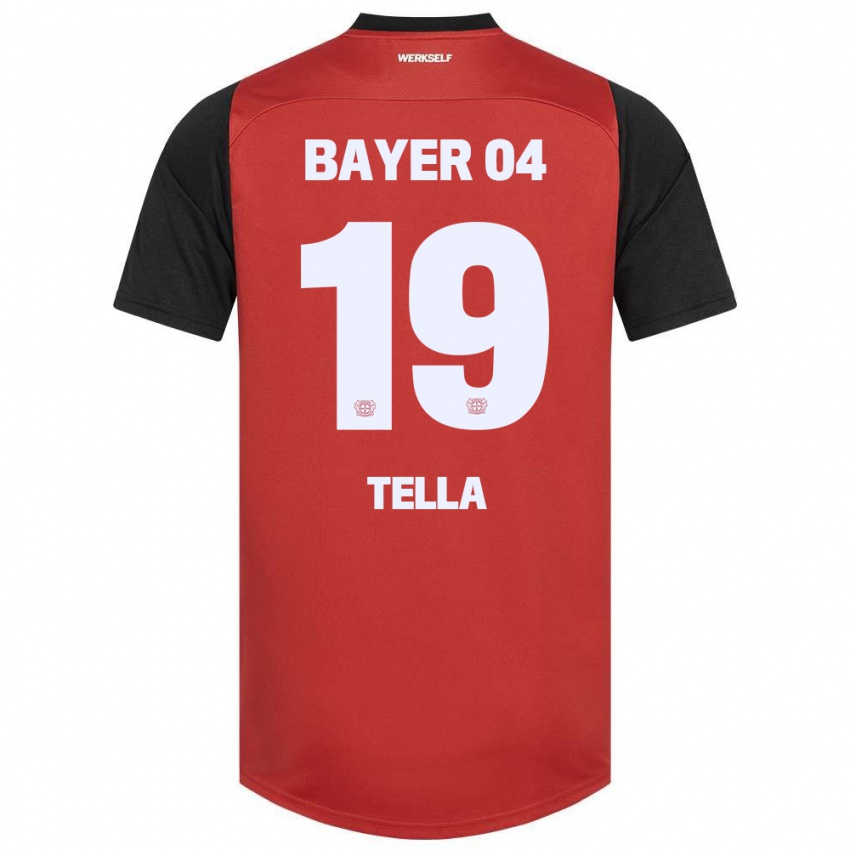 Niño Camiseta Nathan Tella #19 Rojo Negro 1ª Equipación 2024/25 La Camisa Perú