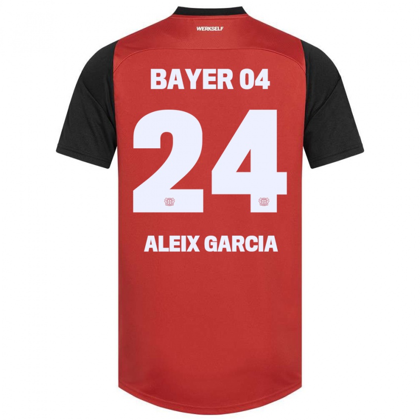 Niño Camiseta Aleix García #24 Rojo Negro 1ª Equipación 2024/25 La Camisa Perú