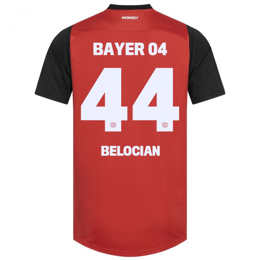 Niño Camiseta Jeanuël Belocian #44 Rojo Negro 1ª Equipación 2024/25 La Camisa Perú