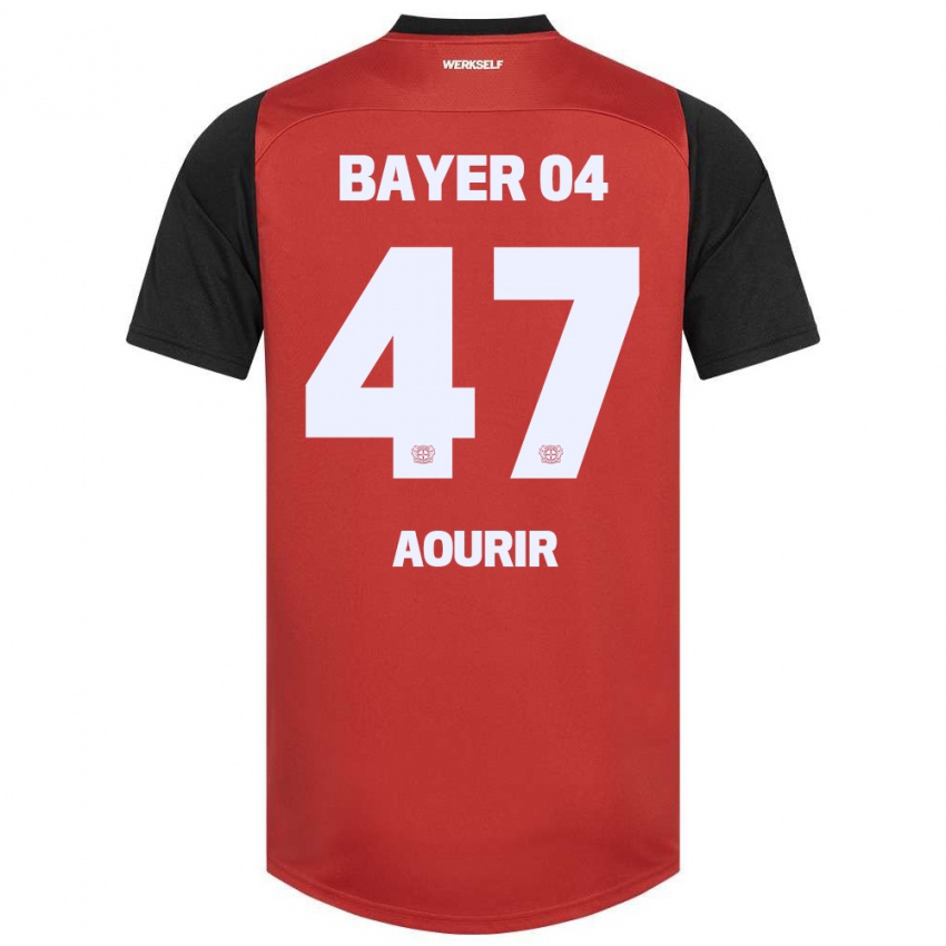 Niño Camiseta Ayman Aourir #47 Rojo Negro 1ª Equipación 2024/25 La Camisa Perú