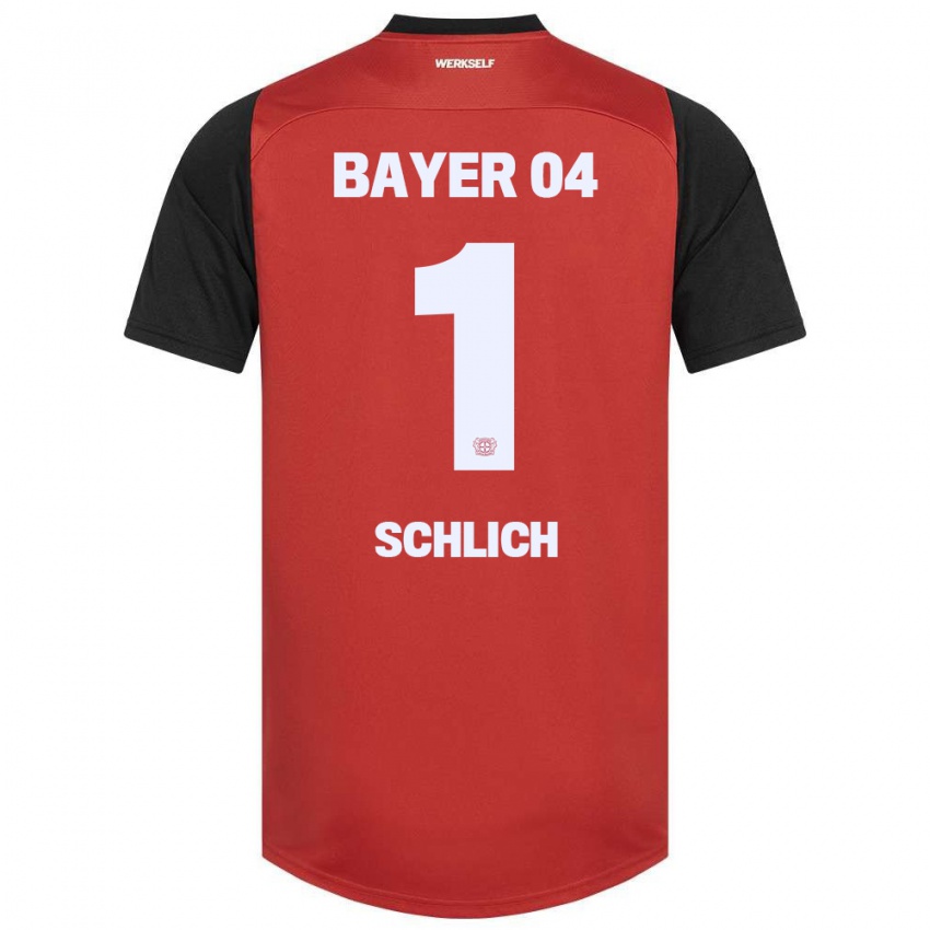 Niño Camiseta Jesper Schlich #1 Rojo Negro 1ª Equipación 2024/25 La Camisa Perú