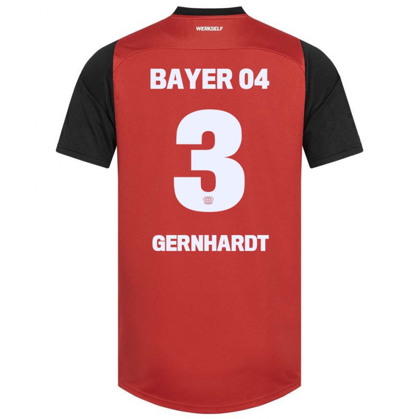 Niño Camiseta Nils Gernhardt #3 Rojo Negro 1ª Equipación 2024/25 La Camisa Perú